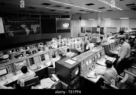 Les opérations de la mission Apollo 8, salle de contrôle, 1968 Banque D'Images