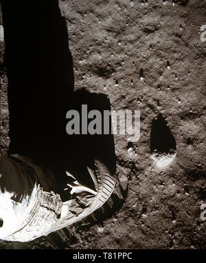 Apollo 11, Buzz Aldrin, Bootprint 1969 Banque D'Images