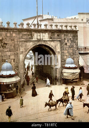 Tunis, Bab el Bhar, 1899 Banque D'Images