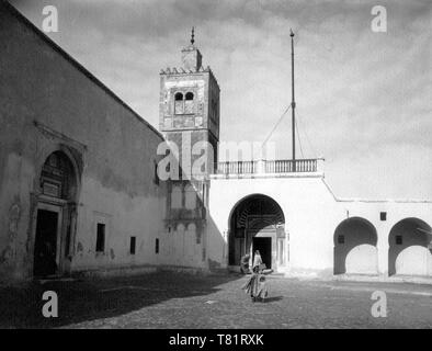 Architecture abbasside, Grande mosquée de Kairouan, 19e siècle Banque D'Images