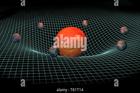 Gravité du soleil ainsi, illustration Banque D'Images