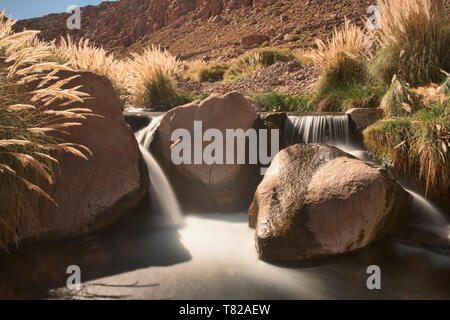 Sources chaudes de Puritama, San Pedro de Atacama, Chili Banque D'Images