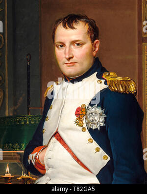 Portrait de Napoléon Bonaparte (détail) par Jacques-Louis David, 1812 Banque D'Images