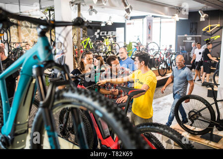 Journée portes ouvertes à la société de production CUBE vélo allemand Banque D'Images