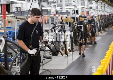 Journée portes ouvertes à la société de production CUBE vélo allemand Banque D'Images