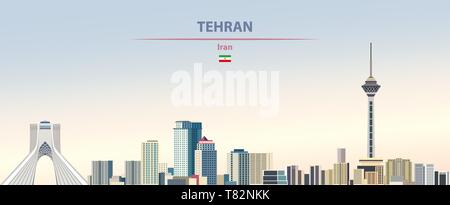 La ville de Téhéran sur fond de jour belle illustration vectorielle Illustration de Vecteur