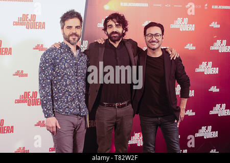 Photocall pour 'Lo Dejo Cuando Quiera' de Madrid, Espagne. Avec : Ernesto Sevilla, David Verdaguer, Carlos Santos Où : Madrid, Communauté de Madrid, Espagne Quand : 09 Avr 2019 Crédit : Oscar Gonzalez/WENN.com Banque D'Images