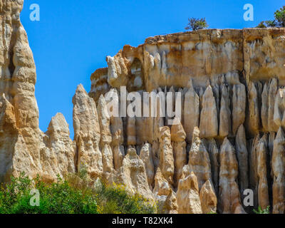 Les Orgues d'Ille sur Têt, site géologique formations calcaires, dans les Pyrénées-Orientales, Languedoc-Roussillon, France Banque D'Images