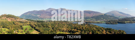 Un panorama de la montagne Skiddaw près de Keswick dans le Lake District Banque D'Images