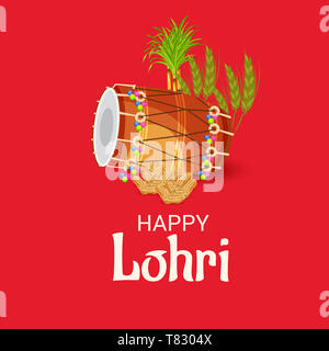 Vector illustration d'un arrière-plan pour professionnels Lohri. Banque D'Images