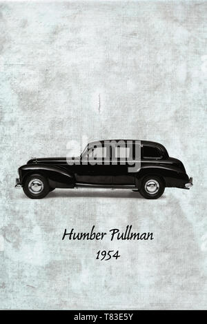 Humber Pullman noir à partir de 1954 aussi connu sous le nom de "Old Faithfull" Banque D'Images