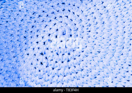 La texture de la laine tricoté avec un filtre bleu Banque D'Images