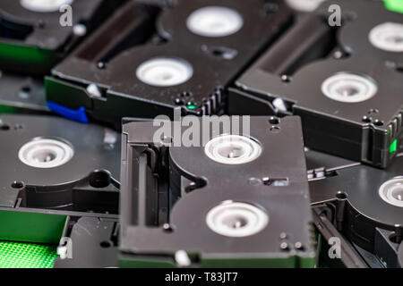 Vintage mini cassettes DV - Vintage concept technologique. Banque D'Images