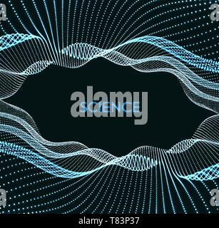 Résumé Contexte La mode. Tableau avec particules dynamique. La science moderne ou élément de la technologie. Le cyberespace grid illustration. La composition du vecteur. Illustration de Vecteur