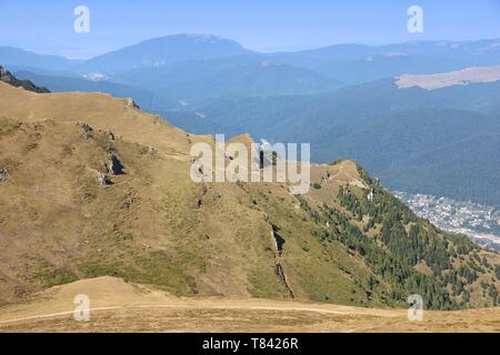 Montagnes de Bucegi, partie de Carpates du Sud en Roumanie. Banque D'Images