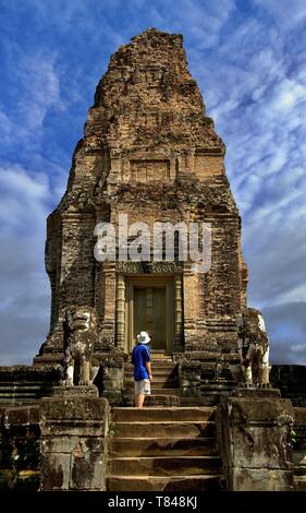 Bienvenue mon chemin ! Temple Pre Rup à Angkor. Banque D'Images