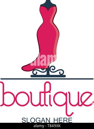 Logo boutique avec texte de l'espace pour votre slogan slogan, vector illustration Illustration de Vecteur