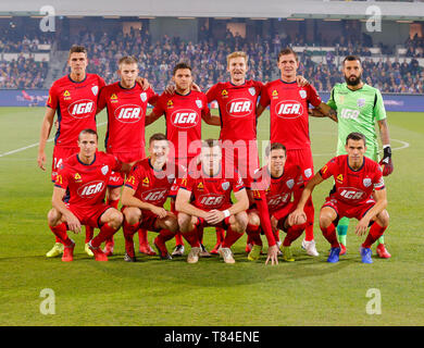 L'HBF Park, Perth, Australie. 10 mai, 2019. Une Ligue de football, demi-finale, Perth Glory versus Adelaide United ; Adelaide United posent pour une photo de groupe avant le début du match : Action Crédit Plus Sport/Alamy Live News Banque D'Images