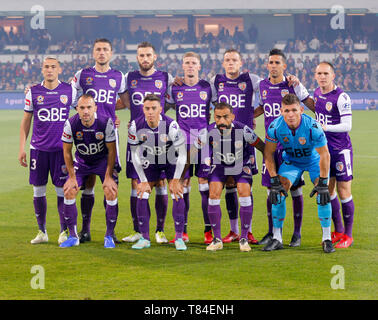 L'HBF Park, Perth, Australie. 10 mai, 2019. Une Ligue de football, demi-finale, Perth Glory versus Adelaide United ; Perth Glory posent pour une photo de groupe avant le début du match : Action Crédit Plus Sport/Alamy Live News Banque D'Images