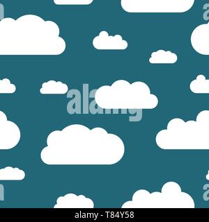 Fluffy clouds background seamless texture - nuage d'illustration vectorielle. Illustration de Vecteur