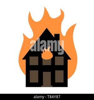 Incendie - illustration vectorielle accueil ultra graphiques. Illustration de Vecteur