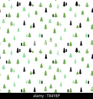 Arbres de Noël - fond vectoriel continu simple texture. Du papier cadeau design. Illustration de Vecteur