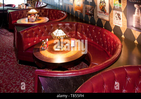 Coin cabine dans un restaurant de style américain Banque D'Images