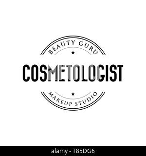 Cosmetologist vintage Marquage logo Illustration de Vecteur