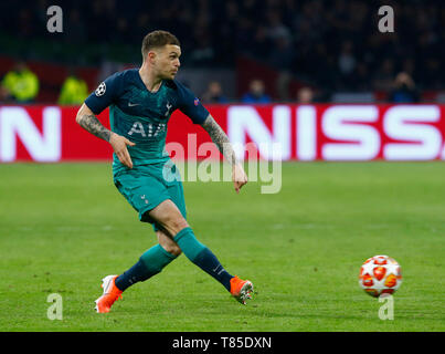 AMSTERDAM, Pays-Bas. 08 mai, 2019. Tottenham Hotspur est Kieran Trippier pendant l'UEFA Championship League Semi- deuxième étape finale entre Ajax et Tottenh Banque D'Images