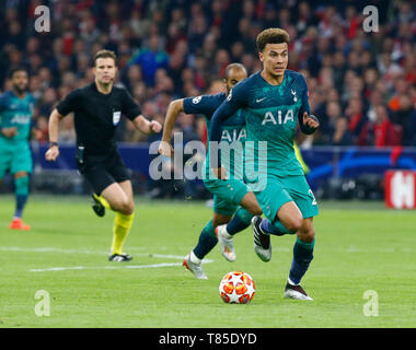 AMSTERDAM, Pays-Bas. 08 mai, 2019. Tottenham Hotspur est Alli Dele pendant l'UEFA Championship League Semi- finale deuxième manche entre Ajax et Tottenham Sex Banque D'Images