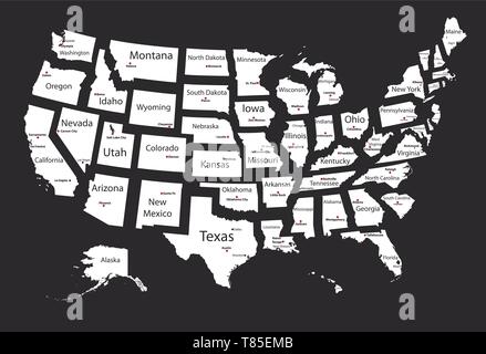 United States Site de membres isolés Illustration de Vecteur