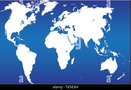 Carte du monde détaillée haut vector Illustration de Vecteur