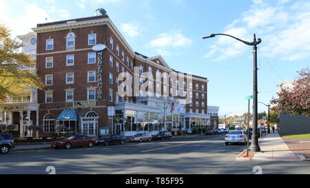 Avis de l'Hôtel Northampton de Northampton, Massachusetts. Un hôtel historique qui a ouvert ses portes en 1927 Banque D'Images