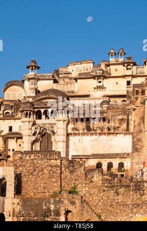 L'Inde, du Rajasthan, Bundi, palais de Bundi ou Garh palace du 16ème siècle Banque D'Images