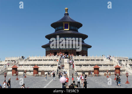 Salle de Prière pour les bonnes récoltes au Temple du Ciel, Beijing, Chine Banque D'Images