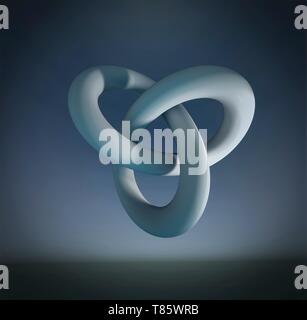 Trefoil knot, illustration Banque D'Images