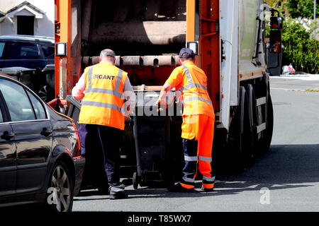 Déchets ou l'élimination des déchets et le recyclage dans South Hams de Devon, Angleterre SW Banque D'Images