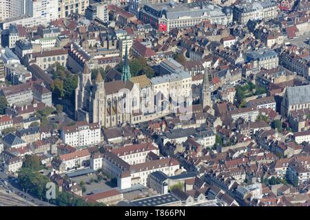 France, Côte d'Or, la ville de Dijon (vue aérienne) Banque D'Images