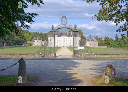 La France, dans le Maine et Loire, labyrinthe, château de Montgeoffroy Banque D'Images