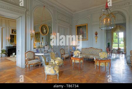 La France, dans le Maine et Loire, labyrinthe, château de Montgeoffroy, salles de réception et de jeux (jeux) Banque D'Images