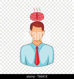 Cerveau Surchauffe De L Homme L Icone De Style Cartoon Image Vectorielle Stock Alamy