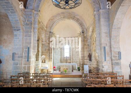 France, Haute Vienne, Ladignac le Long, l'église Saint Aignan Banque D'Images