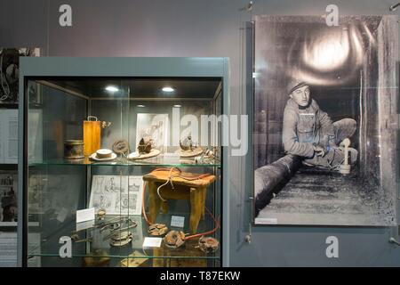 La France, la Meuse, la région d'Argonne, Vauquois, Butte de Vauquois répertorié comme l'un des plus important secteur de la Première Guerre mondiale dans la mine, le musée de la guerre Banque D'Images