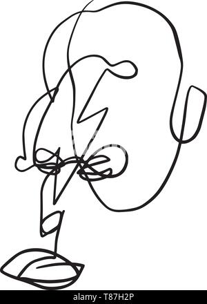 Résumé L'une des ligne Face Vector Illustration Illustration de Vecteur