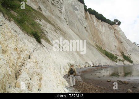 Mön. Juin-12-2017. Promenades touristiques sur la plage à Möns Klint. Danemark Banque D'Images