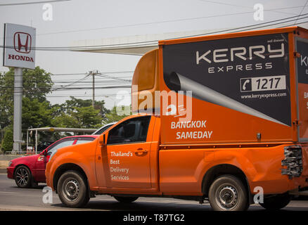 Chiang Mai, Thaïlande - 30 Avril 2019 : Kerry conteneur logistique pickup. Photo no 121 à environ 8 km du centre-ville de Chiang Mai, Thaïlande. Banque D'Images