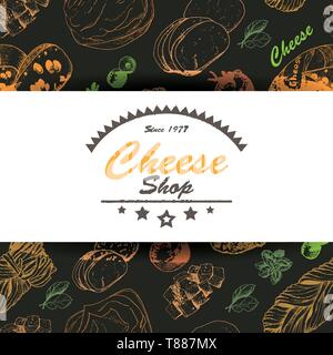 Vector background avec les fromages. Pour votre conception d'illustration vectorielle Illustration de Vecteur