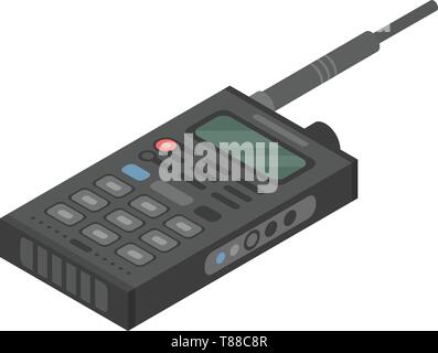 Walkie Talkie, icône style isométrique Illustration de Vecteur