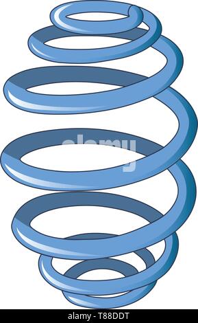 Icône ressort métallique, style cartoon Illustration de Vecteur