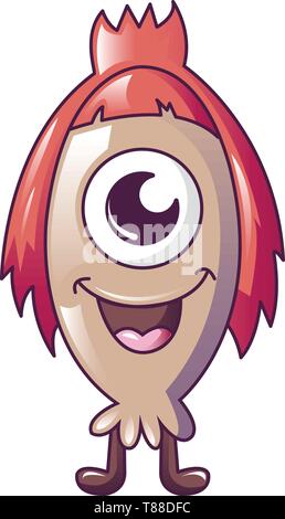 Un oeil monster, icône de style cartoon Illustration de Vecteur